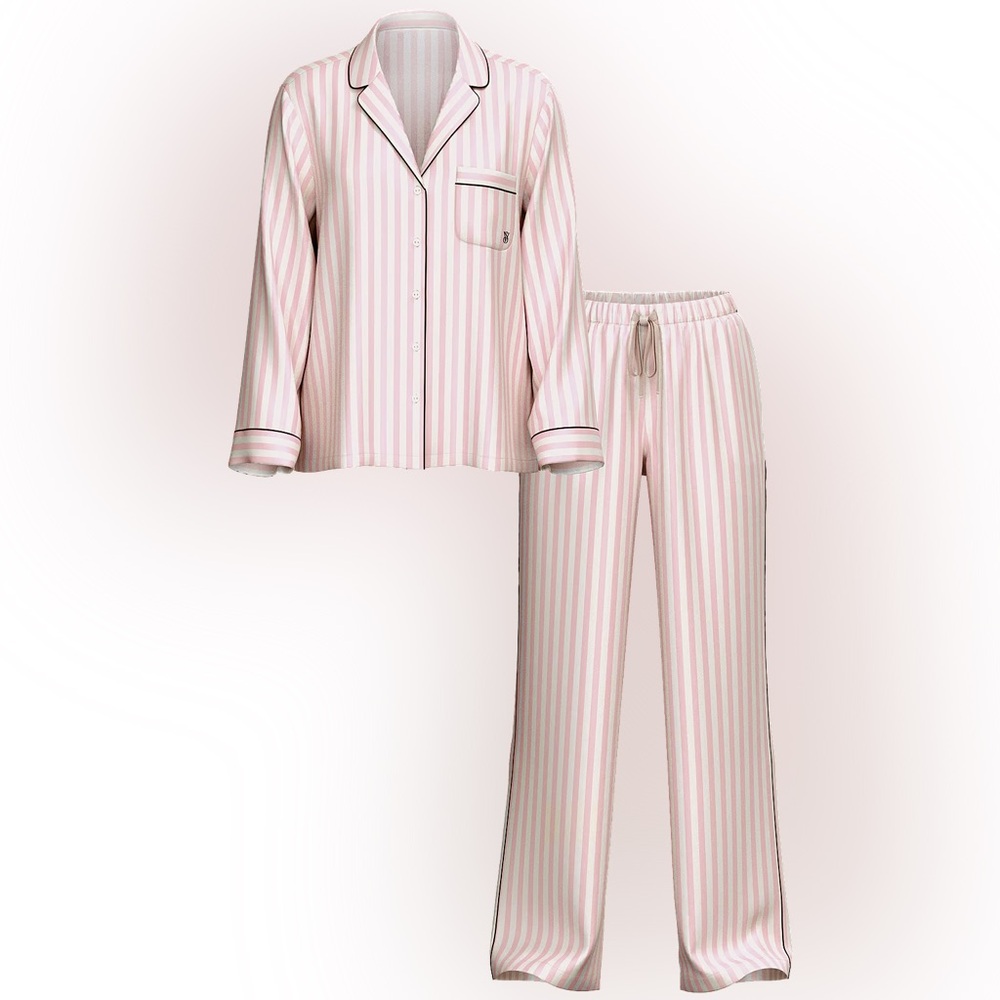 VICTORIA'S SECRET Satin Long Pajama Set
